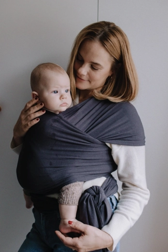 Boba Serenity Wrap hordozókendő gyerekeknek charcoal