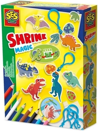 SES Creative zsugorfólia – dinoszaurusz kulcstartók