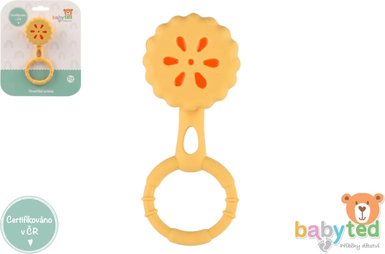 Szilikon csörgő és rágóka babáknak Babyted 13 × 5 cm