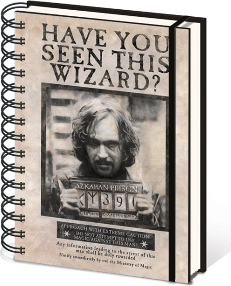 A5-ös, vonalas, spirálfüzet – HARRY POTTER (Sirius)