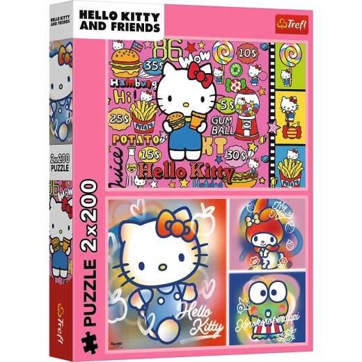 Puzzle 2x200 Hello Kitty és barátai