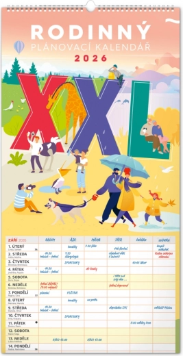 Családi XXL Fali tervező naptár 2026
