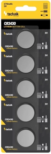 Technik Platinum lítium gombelem CR2430 3V, 5 darabos csomag