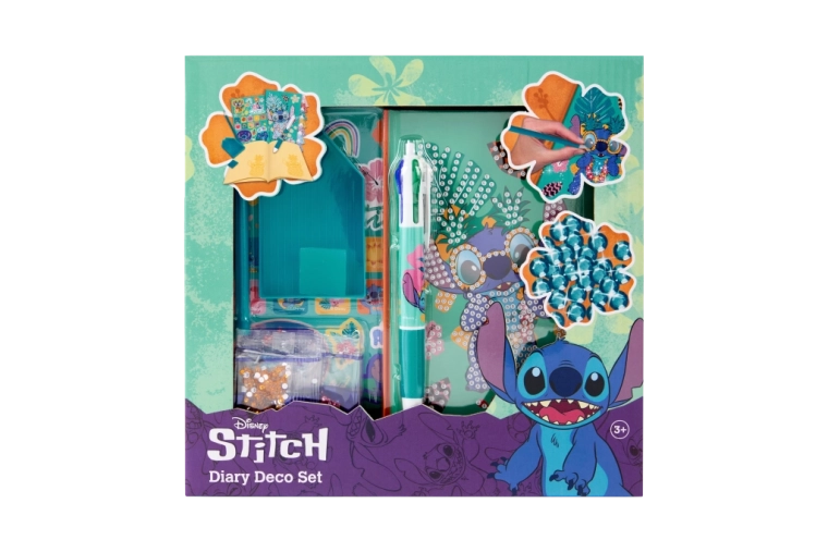 Stitch motívumok és csillogó dekorációk