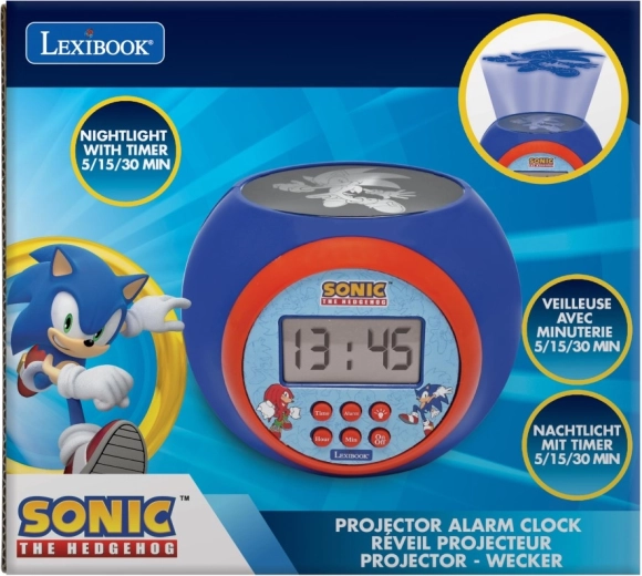 Lexibook Sonic gyermek ébresztőóra mennyezeti projektorral
