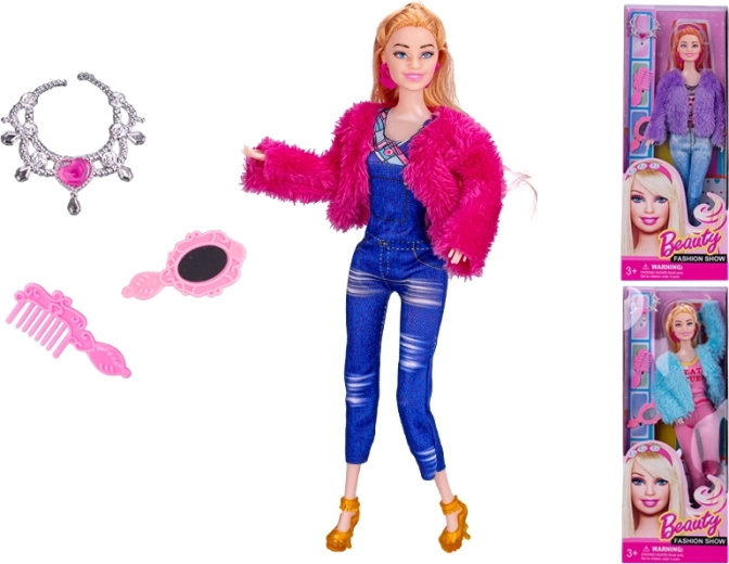 Baba műszőrmével 29 cm kiegészítőkkel