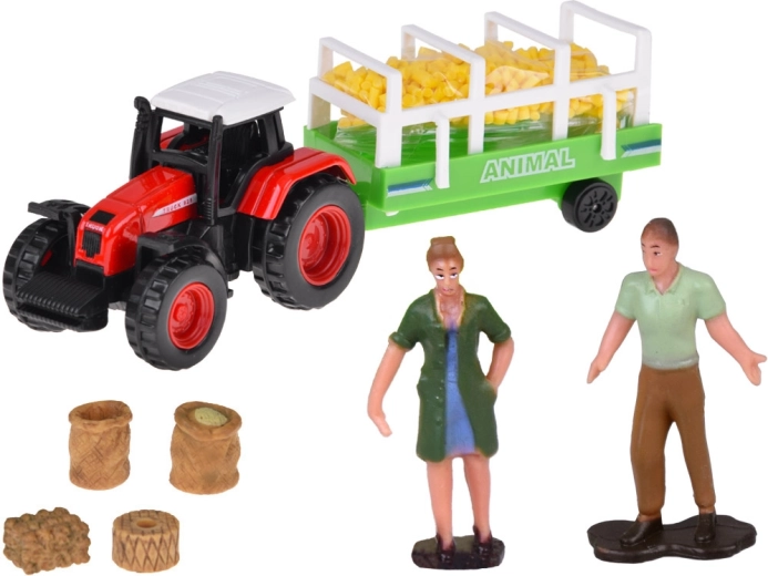 Traktor pótkocsival farmos jelenetekhez