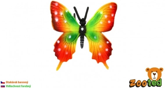 Műanyag dekoratív Papilio pillangó, színes, 6 cm