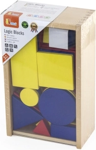 fa logikai kockák – geometriai formák viga toys montessori
