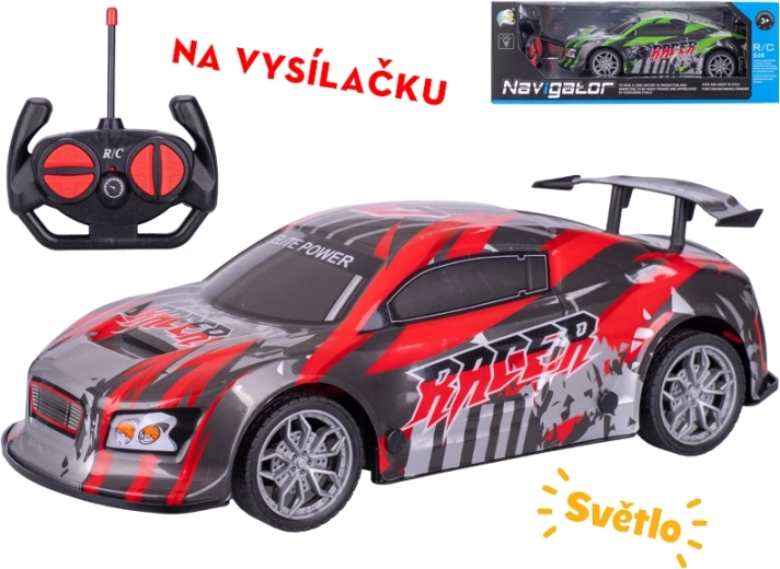 RC versenyautó 26 cm teljes vezérléssel és világítással