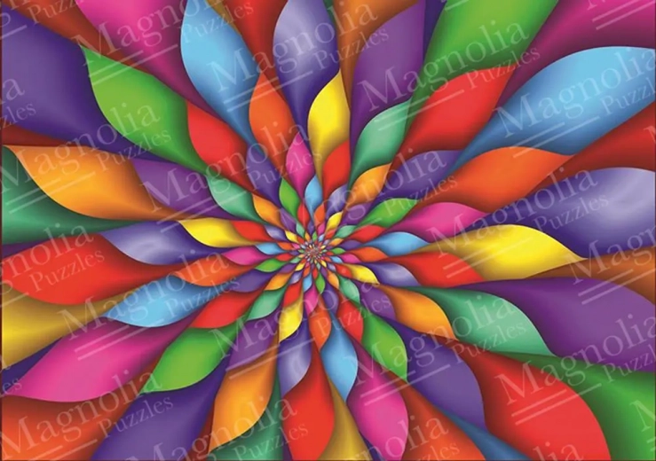 Szivárványos szirmok kirakó, 1000 darab