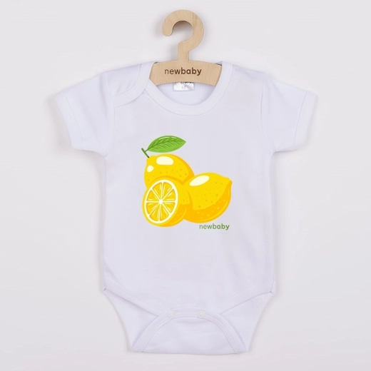 New Baby gyermek body Lemon mintával, rövid ujjú, 80-as méret (9–12 hónap)