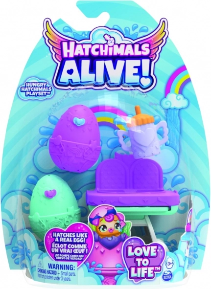 Hatchimals játékkészlet etetőszékkel