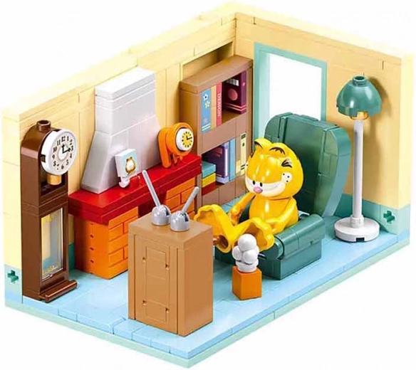 Sluban Garfield a nappaliban építőkészlet