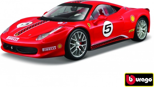 Ferrari 458 Challenge autómodell piros 1:24 Bburago