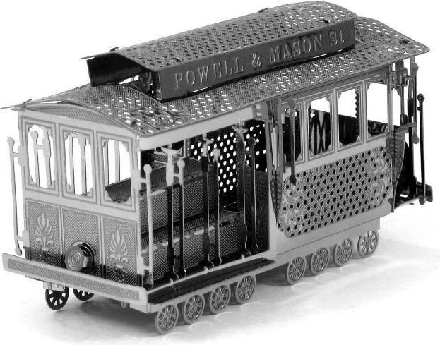 Fém 3D modell San Francisco drótkötélpályás villamos