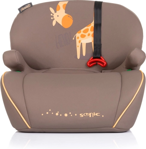 Gyermekülésmagasító Sonic zsiráf mintával i-Size Isofix