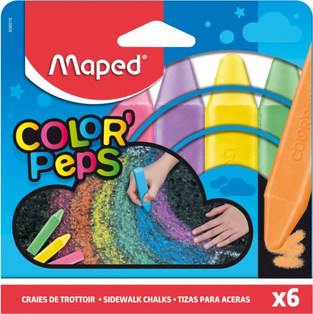 Maped járdakréták – 6 színes készlet