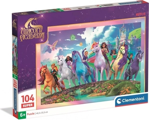 Clementoni puzzle Unicorn Academy Super 104 darabos