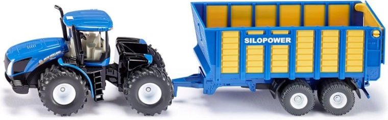 Siku traktor NEW HOLLAND pótkocsival 1:50