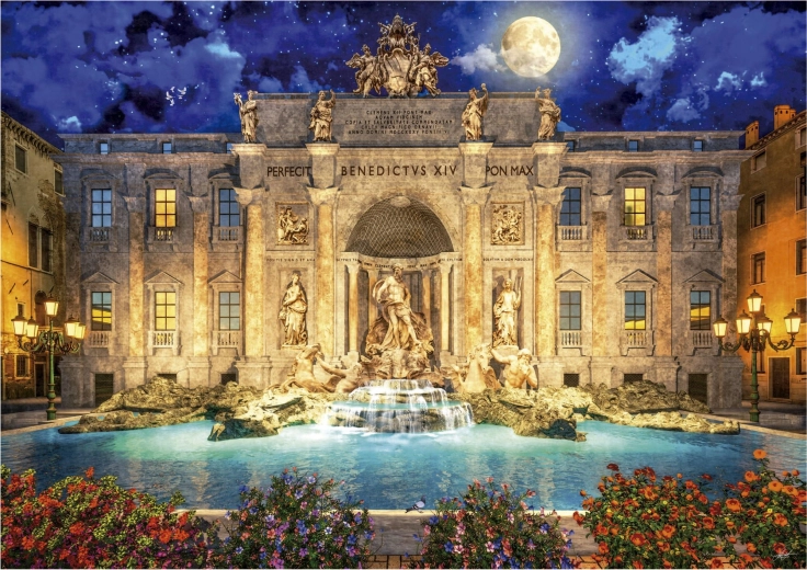 Puzzle EDUCA – Trevi-kút, Róma – 1000 darab