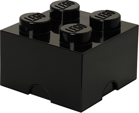 LEGO tárolódoboz kocka formában 4, fekete