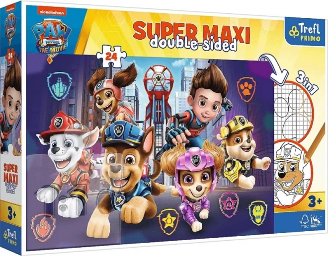Puzzle Super Maxi 24 – KUTYAPAJTIK: A FILM, kétoldalas színezhető