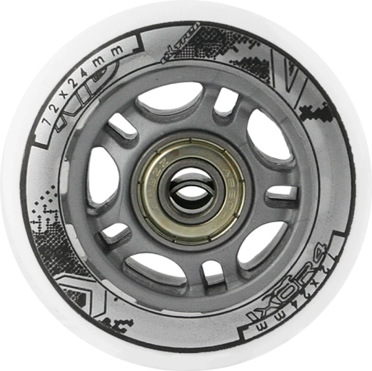 Fehér PU kerékszett 72 × 24 mm ABEC 7 csapágyakkal NILS EXTREME