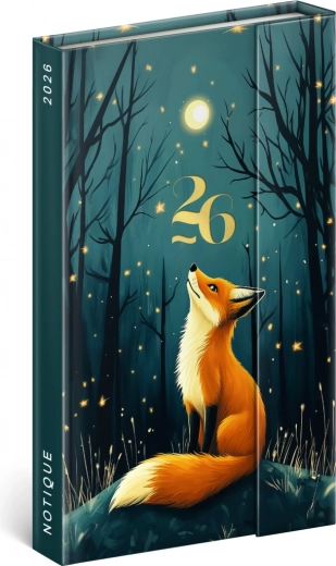 Notique Heti Mágneses Naptár Róka 2026, 13 x 21 cm