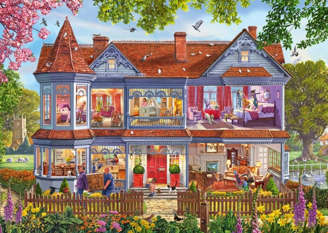 Puzzle Tavaszi ház 1000 darab