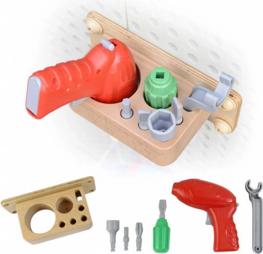 Masterkidz szerszámkészlet fúrógéppel és 8 elemmel a tudományos-kreatív STEM táblához