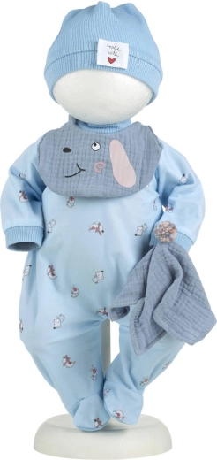 Ruházat Llorens New Born babababa számára, 40–42 cm-es, párnával – 4 db