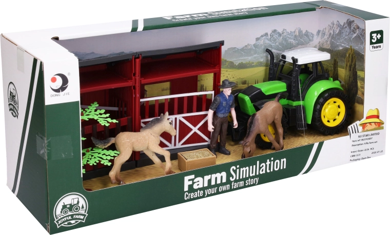 Farm traktorral – játékszett 22 cm - 1 db