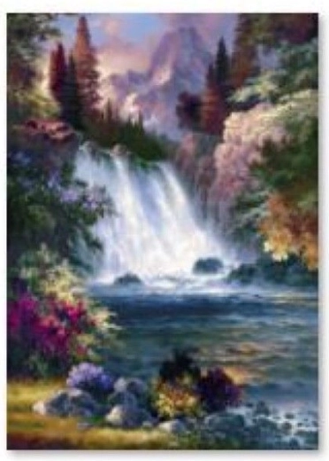 Gyémánthímzés (diamond painting) vízesés 30 × 40 cm - 1 db