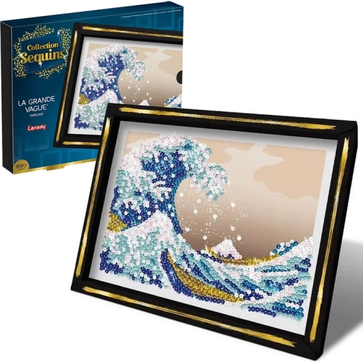La grande vague flitterkép – tengeri hullám, kreatív készlet 1680 db