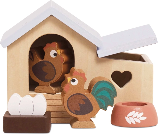 Le Toy Van fa tyúkól – kiegészítő szett babaházhoz