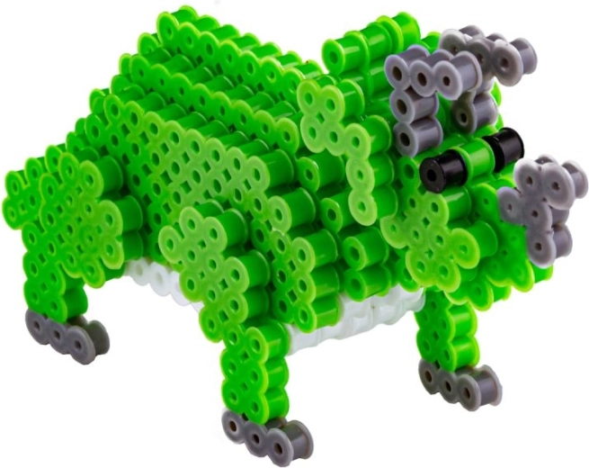 3D triceratops dinoszaurusz gyöngyökből