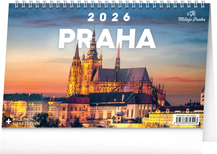Asztali naptár Prága 2026