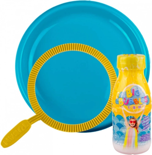 TUBAN szett szappanbuborékokhoz kör alakú karikával és tálkával + 250 ml oldat