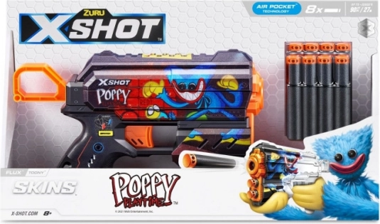 X-SHOT Flux Toony habszivacs lövedékes pisztoly – 8 lövedék