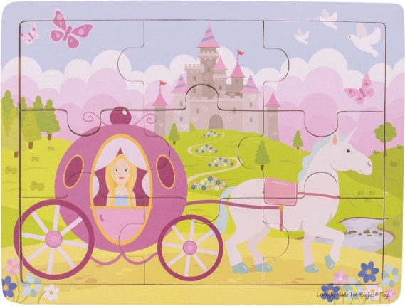 Fa puzzle Hercegnő hintóval a Bigjigs Toys-tól