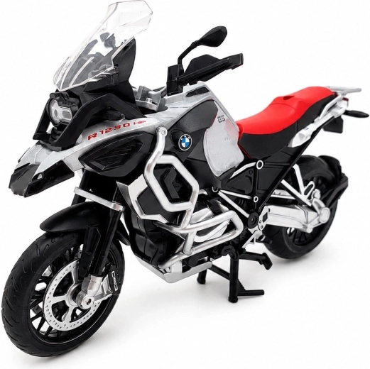 MSZ BMW R1250GS Adventure ezüst motorkerékpár modell 1:12 - 1 db
