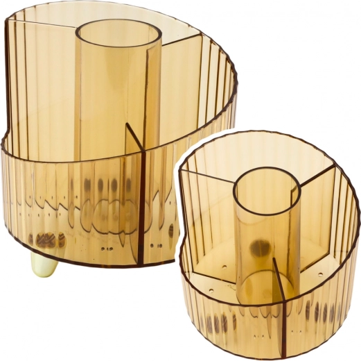 Átlátszó sárga iskolai eszköz rendező