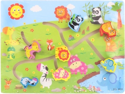 Fa állatos labirintus