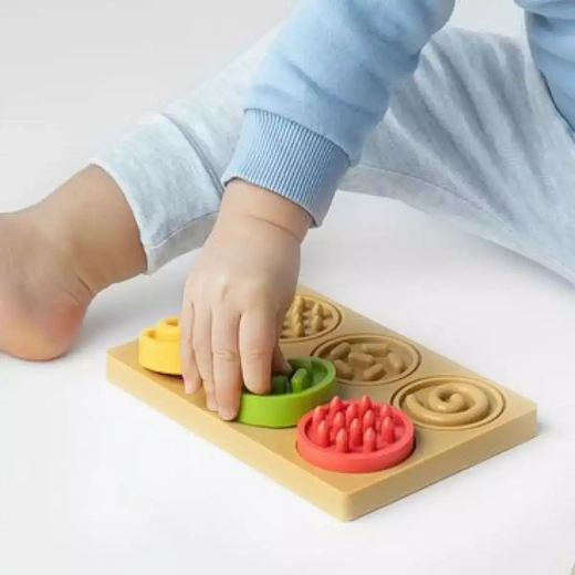 Érzékszervi puzzle karikák babáknak 6hó+ Mom's Care