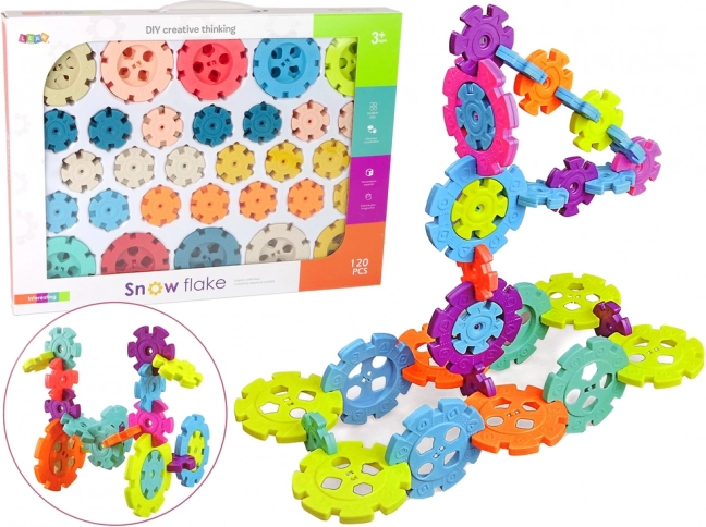 Kreatív építőkészlet Hópehely 120 darab