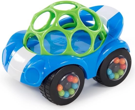 Oball csörgős kisautó Rattle & Roll, kék