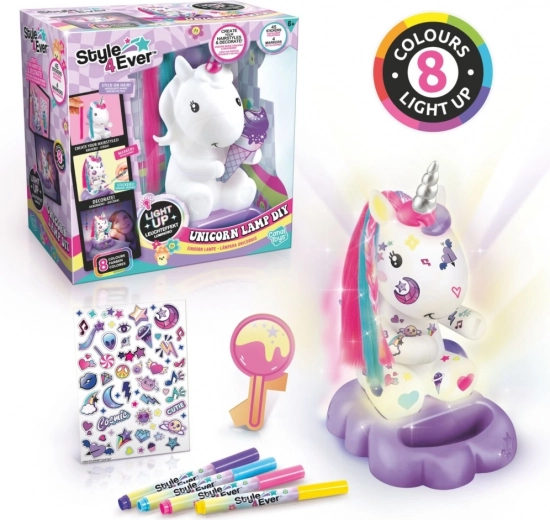 Style4Ever DIY unikornis lámpácska gyerekeknek