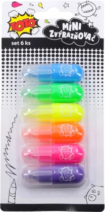 Mini kiemelők – 6 színes készlet