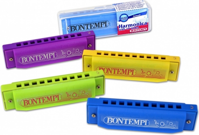 Szájharmonika Bontempi 10 lyuk – színes iskolai